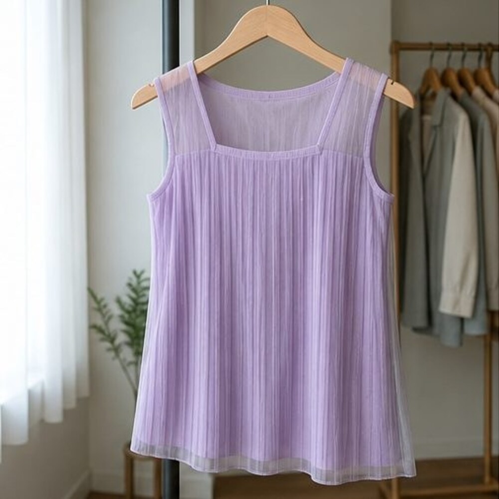 White Pleated Blouse